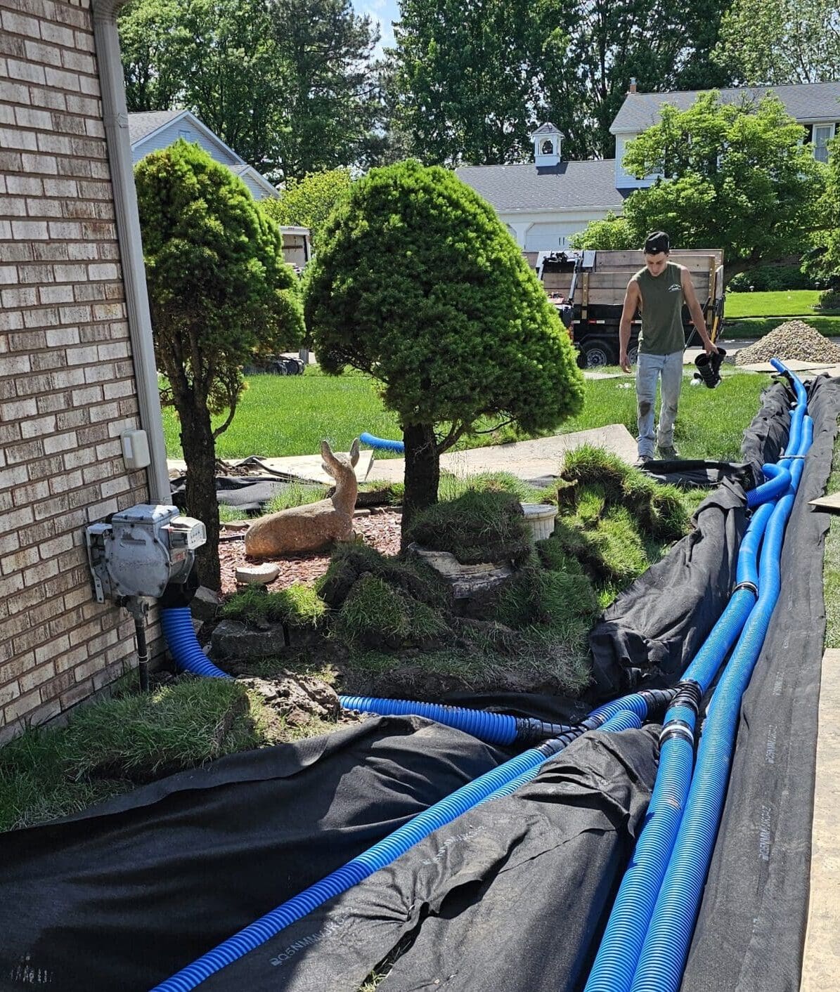 downspout runoff drain